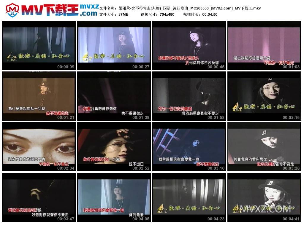 梁丽荣-舍不得你走(人物)_国语_流行歌曲_MC203538